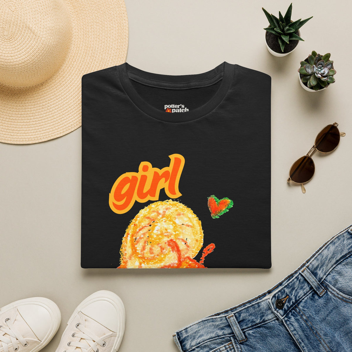 Girl Dinner T‑Shirt — Cute Retro Snail and Cucumber Graphic Tee
