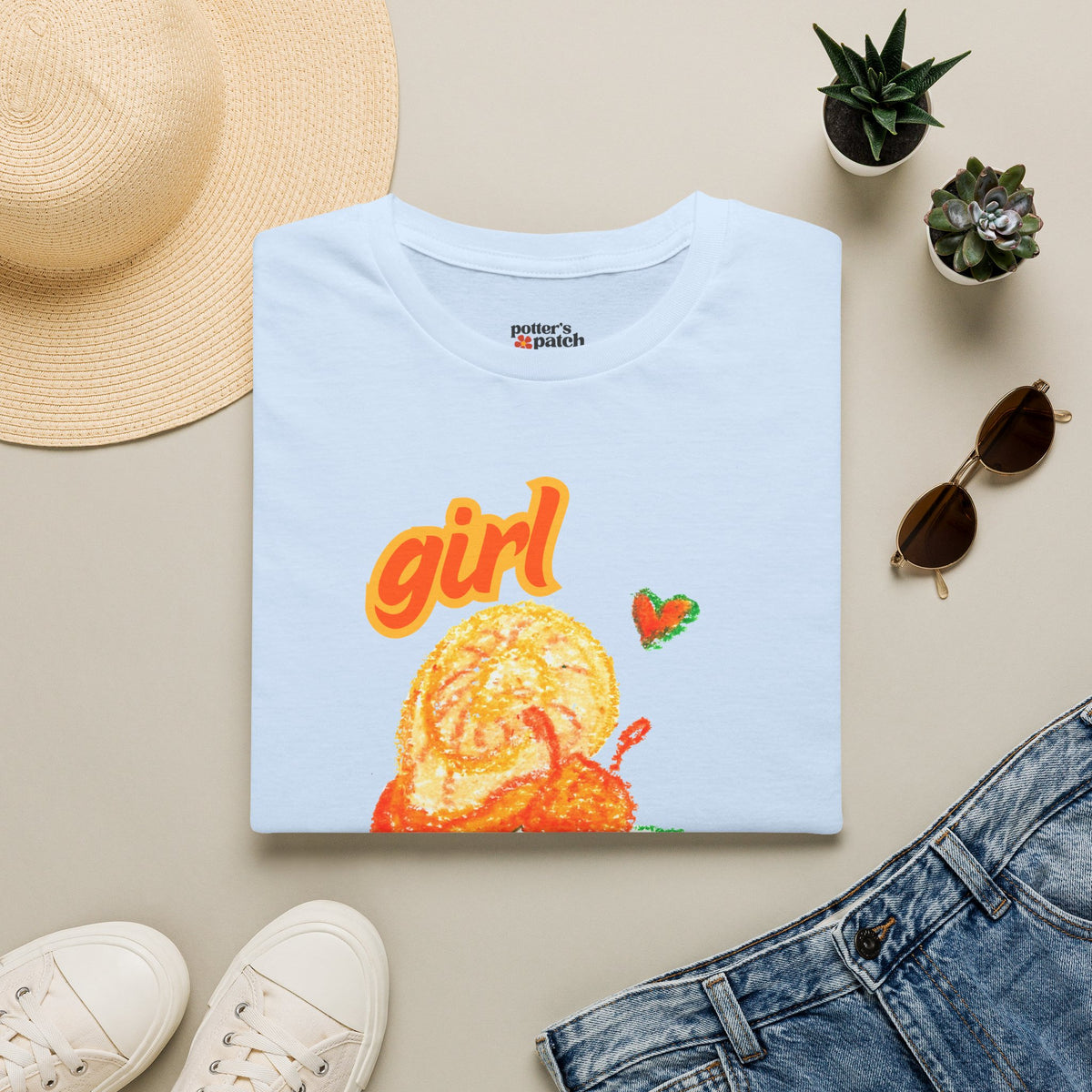 Girl Dinner T‑Shirt — Cute Retro Snail and Cucumber Graphic Tee