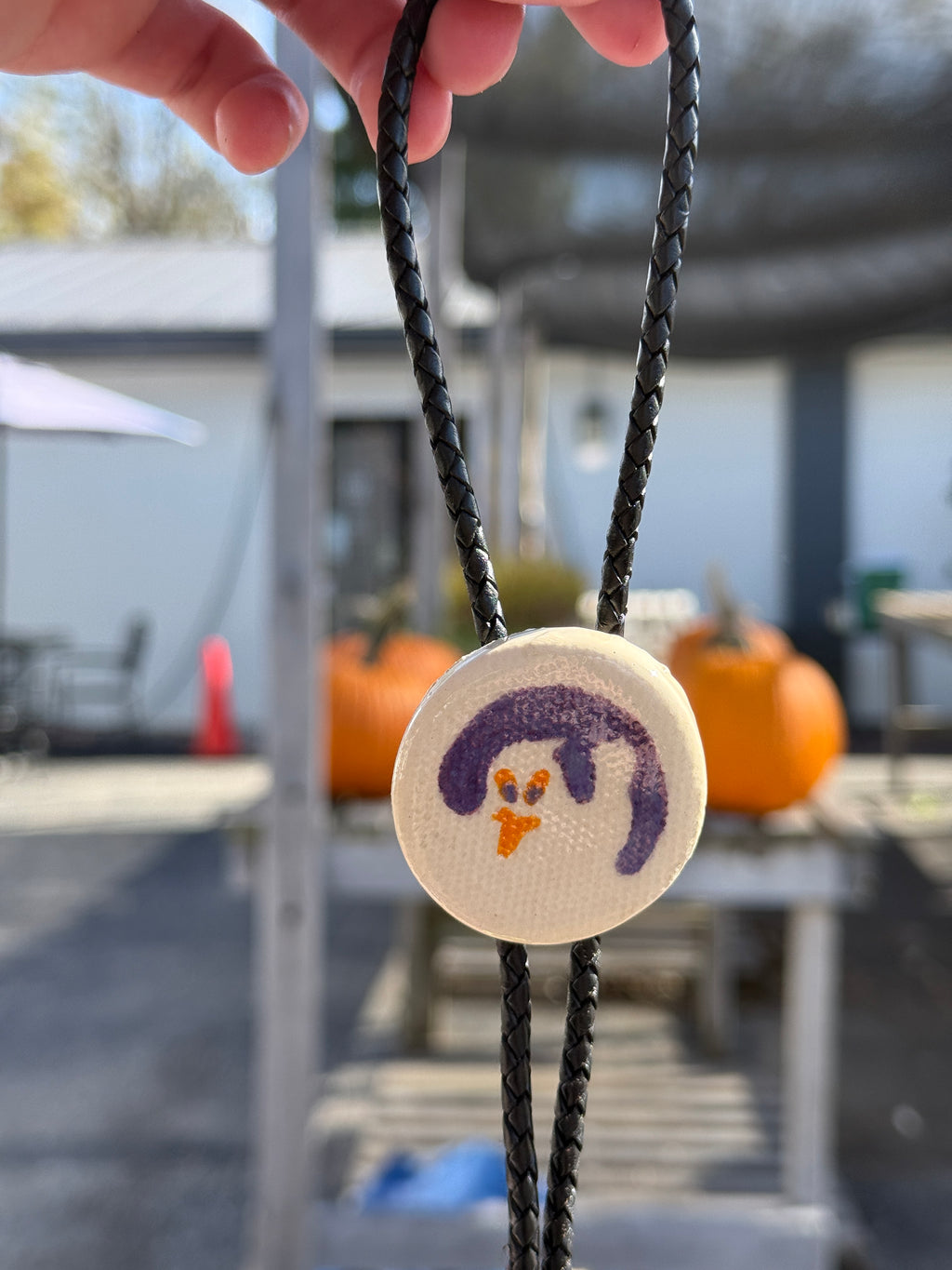 Handmade Ceramic Halloween Cookie Bolo Tie – 3 Designs