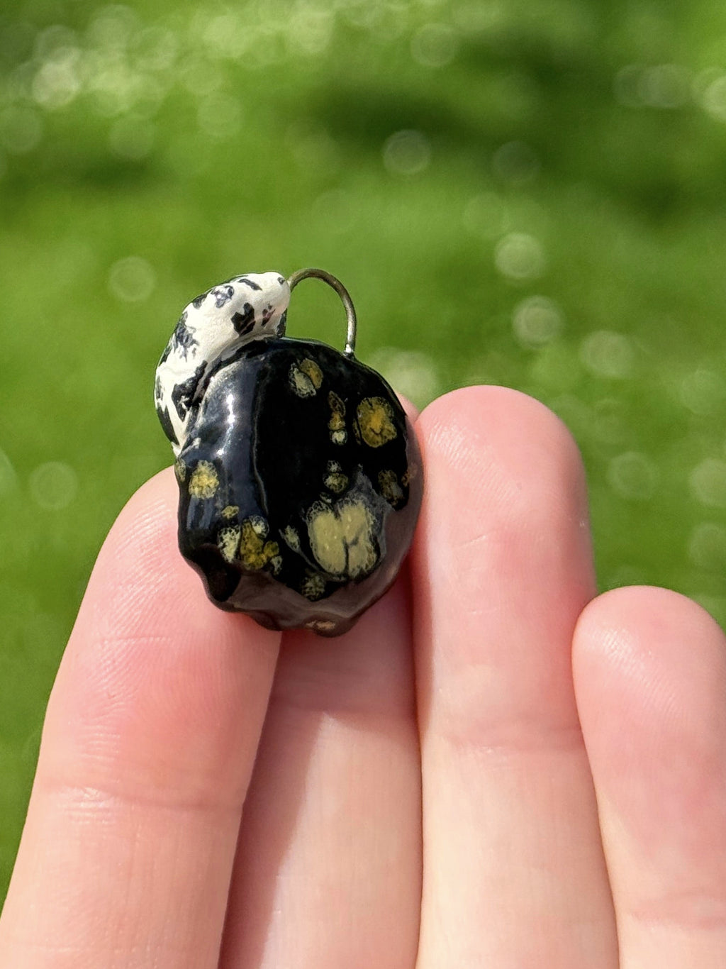 Dairy Cow Isopod Handcrafted Ceramic Necklace