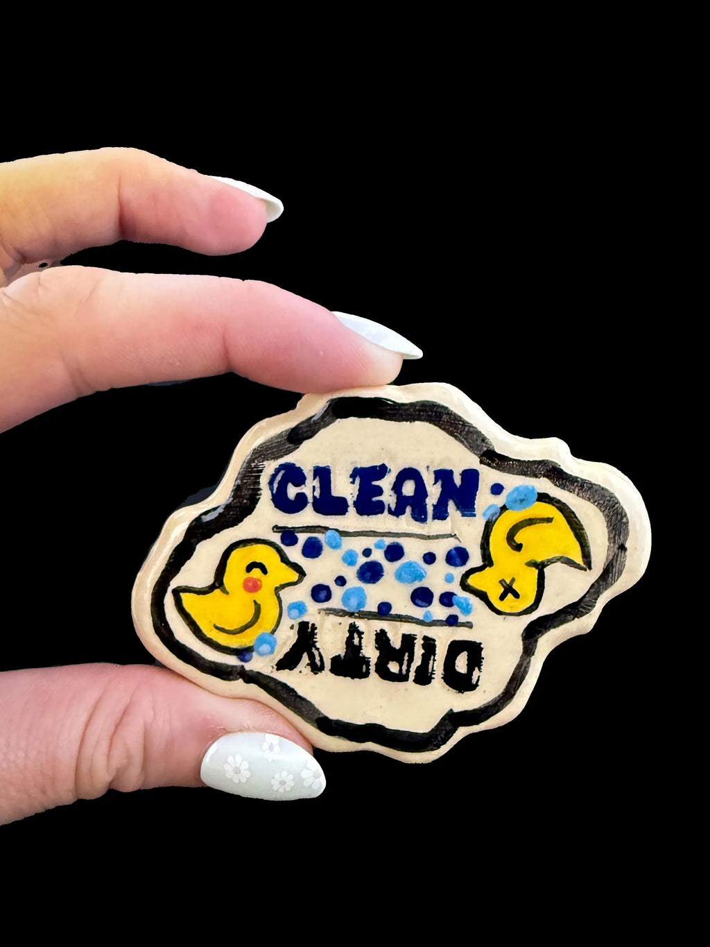 Rubber Duck Dishwasher Magnet | Handmade Ceramic Kitchen Decor