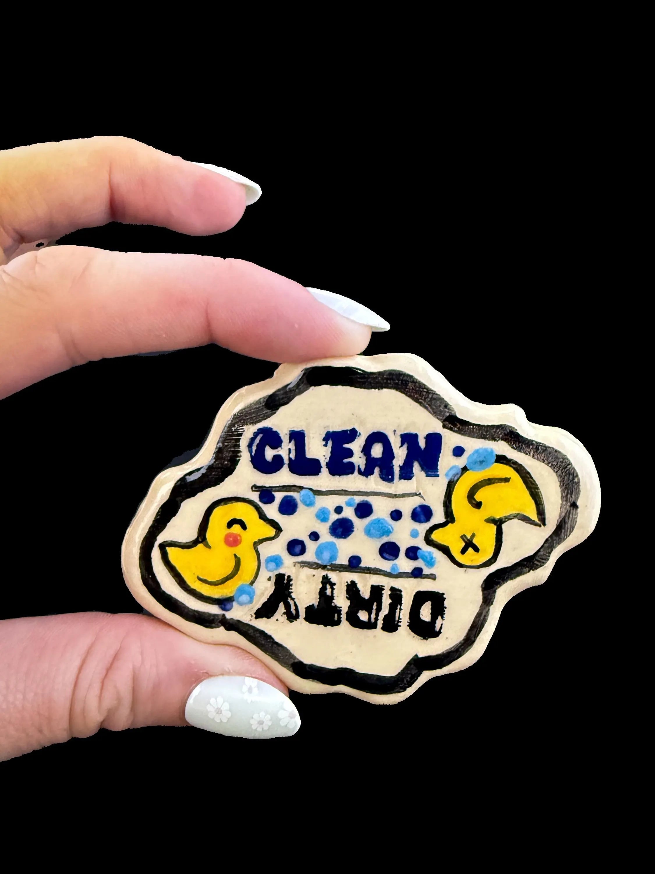 Rubber Duck Dishwasher Magnet | Handmade Ceramic Kitchen Decor