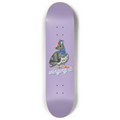 Winging It - Pigeon Pinwheel Hat Illustration Purple Skateboard