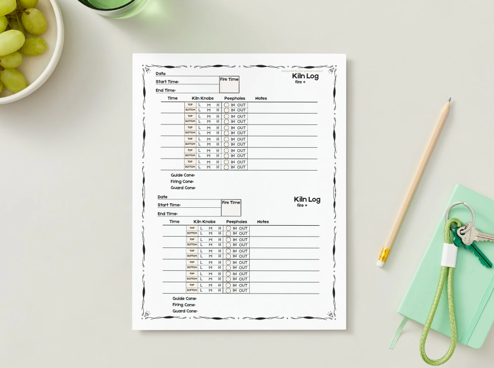 Pottery Project Planner & Kiln Log