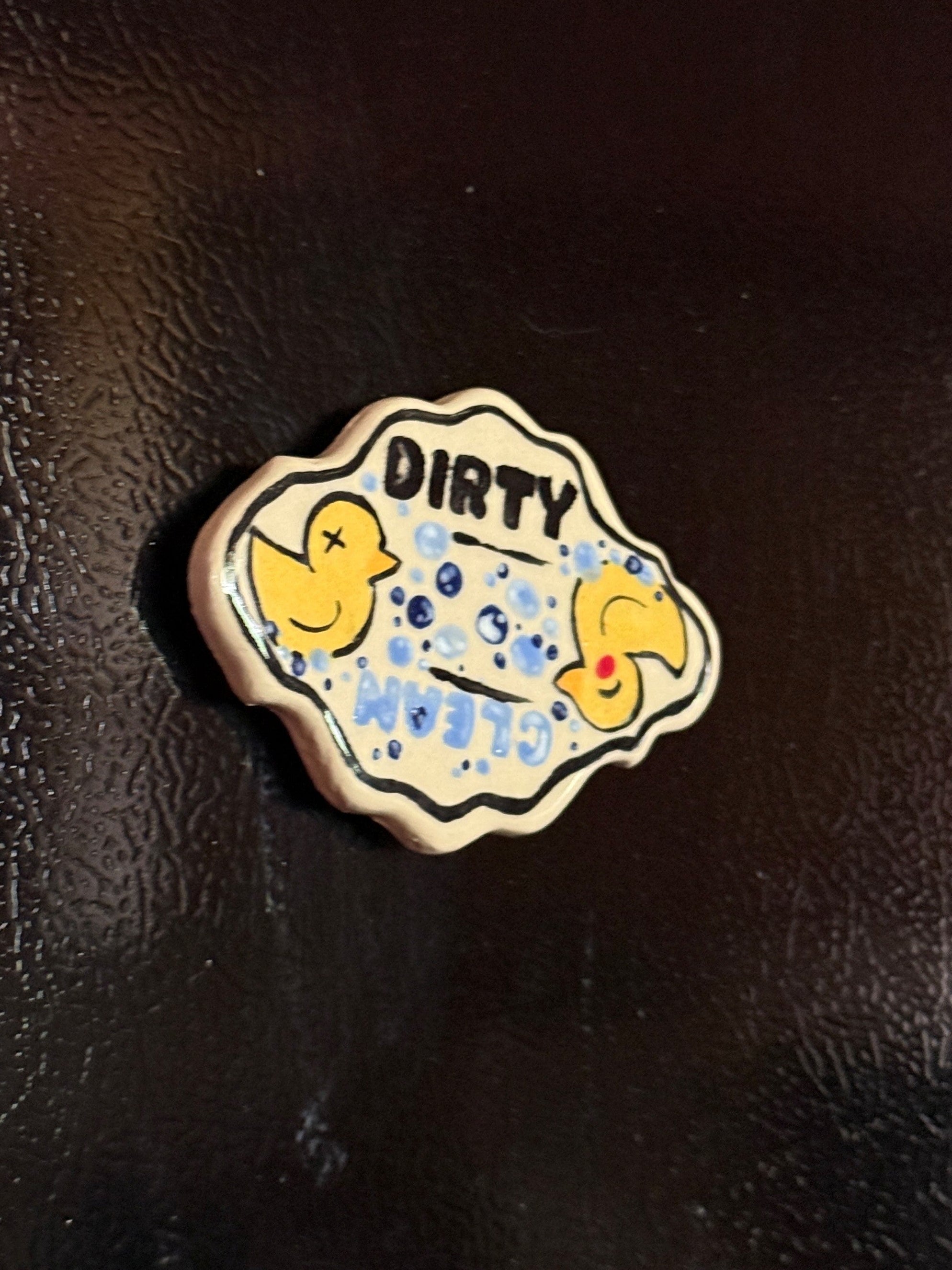Rubber Duck Dishwasher Magnet | Handmade Ceramic Kitchen Decor