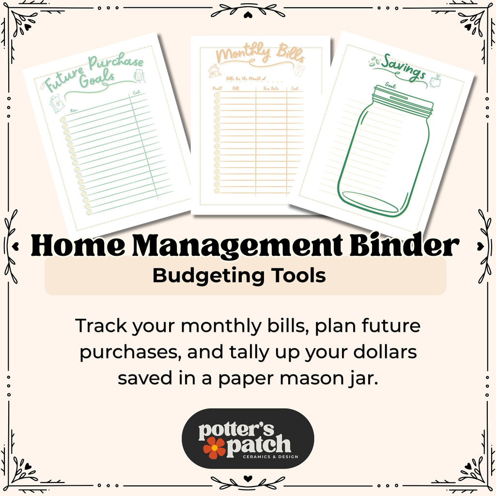 Printable Home Management Binder – 10-Page PDF Planner