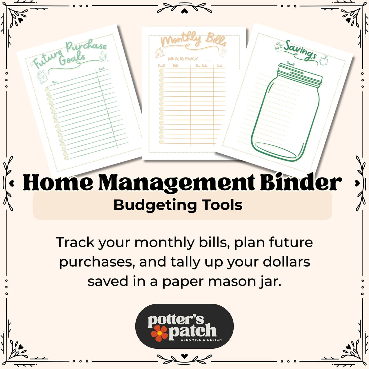 Printable Home Management Binder – 10-Page PDF Planner