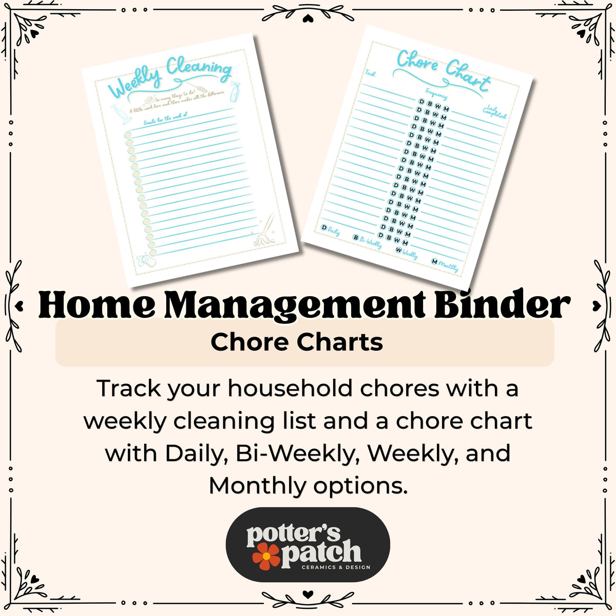 Printable Home Management Binder – 10-Page PDF Planner